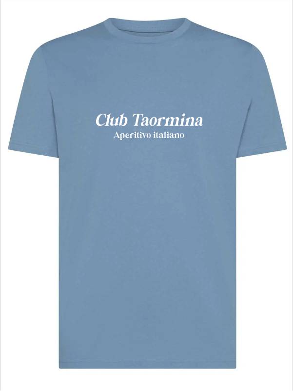T-shirt uomo Moon con la scritta "Club Taormina, aperitivo italiano" – TM044 - immagine 3