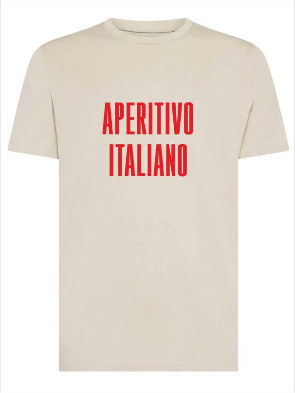 T-shirt uomo Moon con la scritta "aperitivo italiano" – TM038 - immagine 2
