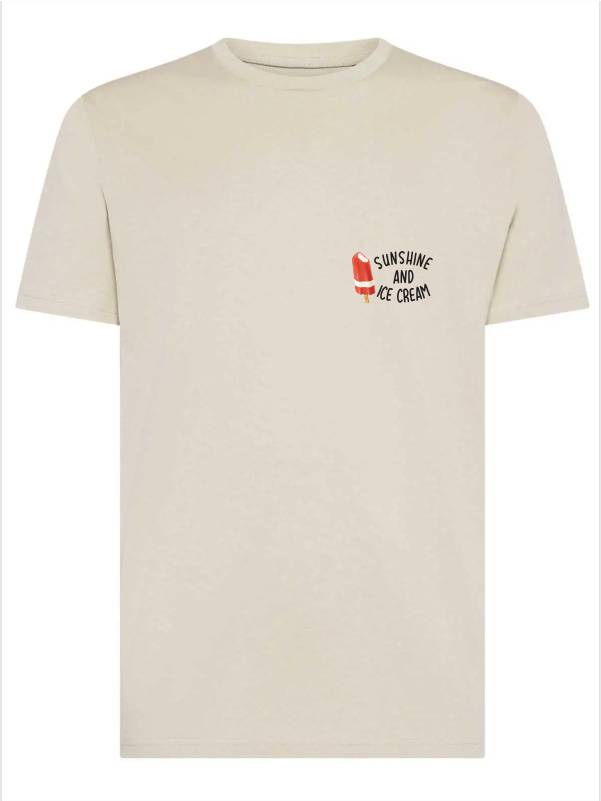 T-shirt uomo Moon con un gelato e la scritta "sunshine and ice cream" lato cuore – TM039 - immagine 2