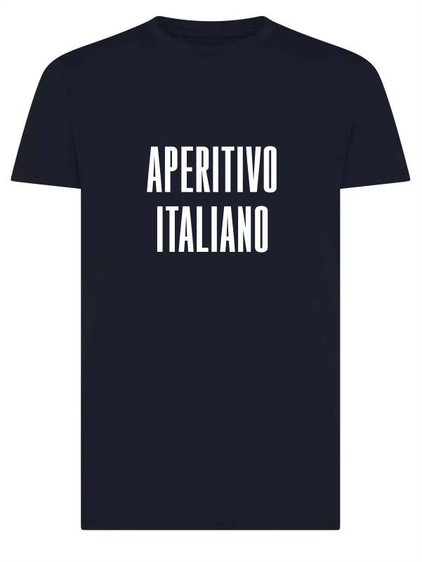 T-shirt uomo Moon con la scritta "aperitivo italiano" – TM038 - immagine 4