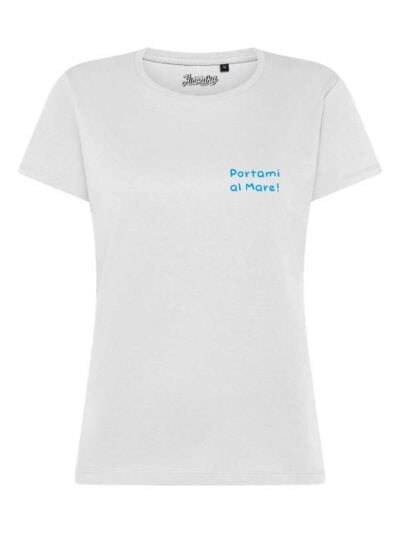 T-Shirt donna Lady 2.0 con la scritta “Portami al mare!” lato cuore – TW058