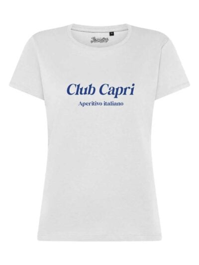 T-Shirt donna Lady 2.0 con la scritta “Club Capri, aperitivo italiano” – TW060