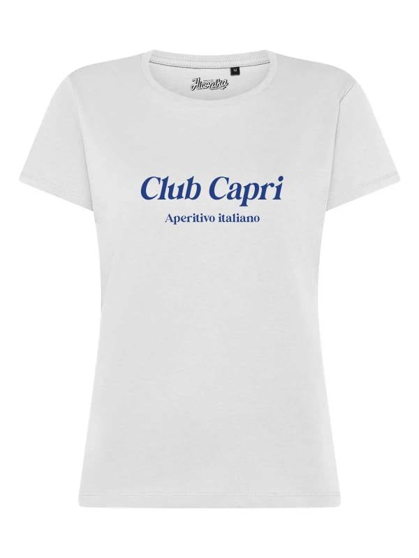 T-Shirt donna Lady 2.0 con la scritta “Club Capri, aperitivo italiano” – TW060