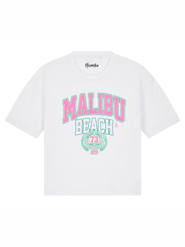 T-Shirt donna Stella con la scritta “Malibu Beach” – TW070