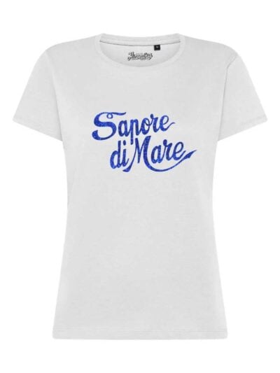 T-Shirt donna Lady 2.0 con la scritta “Sapore di mare” in glitter – TW071