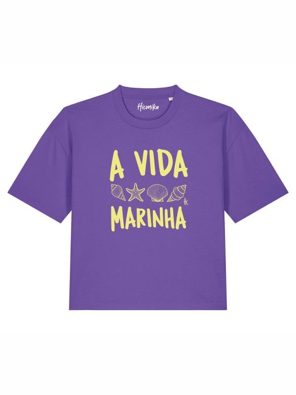 T-Shirt donna Stella con le conchiglie e la scritta “A vida marinha” – TW068 - immagine 3