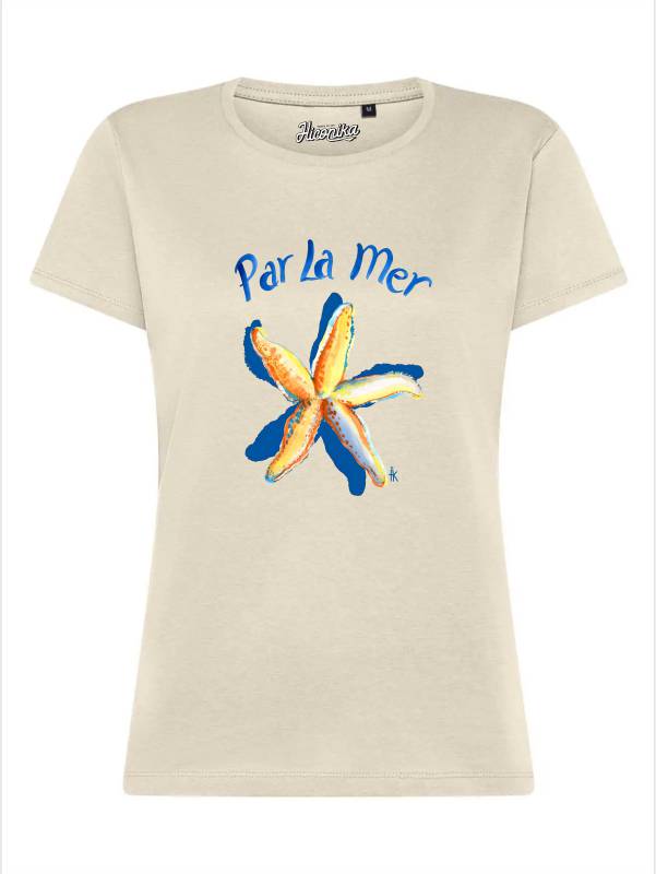 T-Shirt donna Lady 2.0 con una stella marina e la scritta “Par la mer” – TW061 - immagine 2