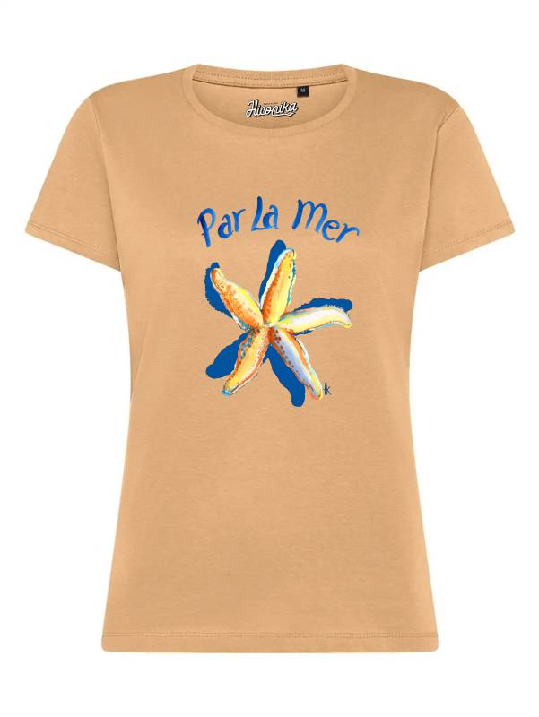 T-Shirt donna Lady 2.0 con una stella marina e la scritta “Par la mer” – TW061 - immagine 3