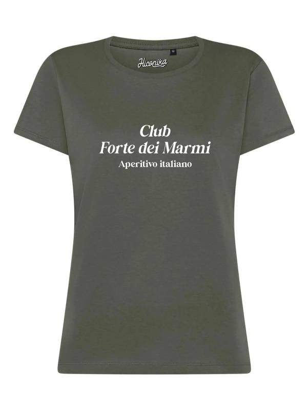 T-Shirt donna Lady 2.0 con la scritta “Club Forte dei Marmi, aperitivo italiano” – TW063 - immagine 3