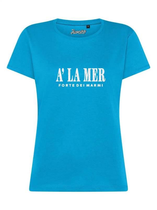 T-Shirt donna Lady 2.0 con la scritta “A' la mer, Forte Dei Marmi” in glitter – TW051 - immagine 4