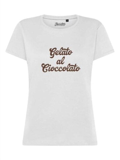 T-Shirt donna Lady 2.0 con la scritta “Gelato al cioccolato” – TW054