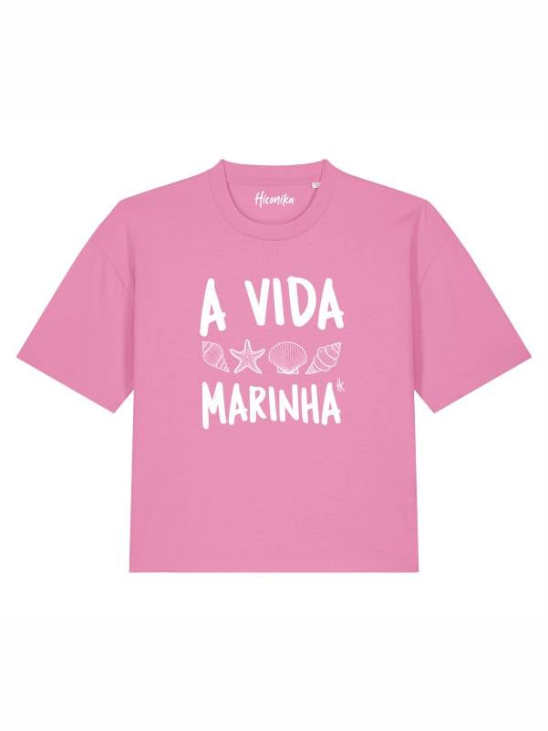 T-Shirt donna Stella con le conchiglie e la scritta “A vida marinha” – TW068 - immagine 2