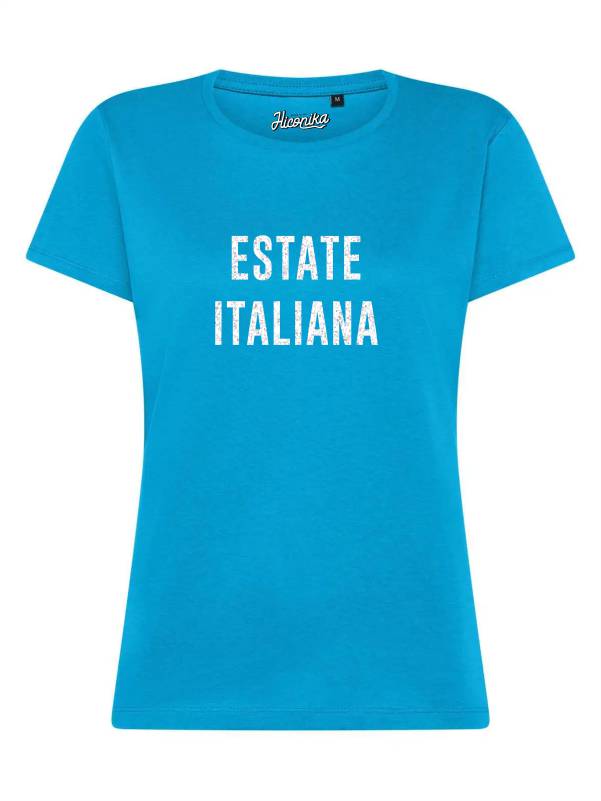 T-Shirt donna Lady 2.0 con la scritta “Estate Italiana” in glitter – TW053 - immagine 4