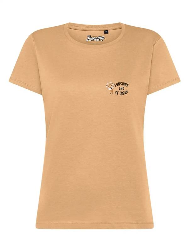 T-Shirt donna Lady 2.0 con un cono gelato e la scritta “Sunshine and ice cream” lato cuore – TW057 - immagine 4