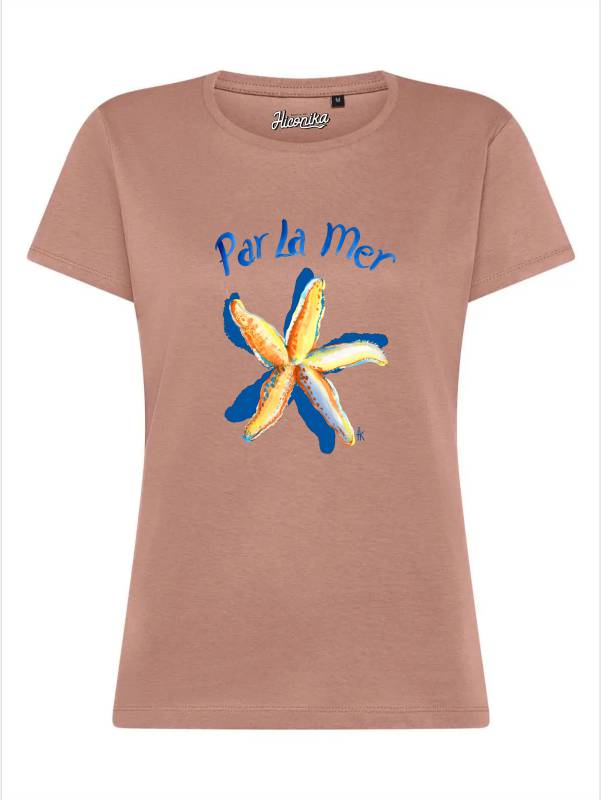 T-Shirt donna Lady 2.0 con una stella marina e la scritta “Par la mer” – TW061 - immagine 4