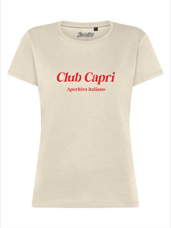 T-Shirt donna Lady 2.0 con la scritta “Club Capri, aperitivo italiano” – TW060 - immagine 2