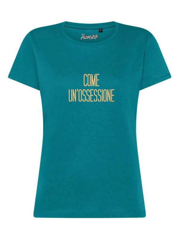 T-Shirt donna Lady 2.0 con la scritta “Come un'ossessione” in glitter – TW067 - immagine 4