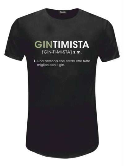 Pacchetto Stock: 15 T-shirt uomo nere Urban con la scritta "gintimista" - STOCK35