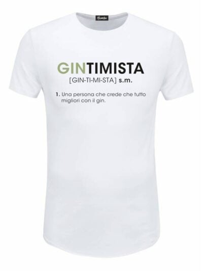 Pacchetto Stock: 15 T-shirt uomo bianche Urban con la scritta "gintimista" - STOCK34