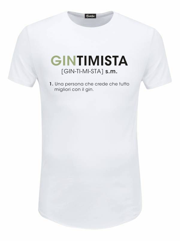 Pacchetto Stock: 15 T-shirt uomo bianche Urban con la scritta "gintimista" - STOCK34