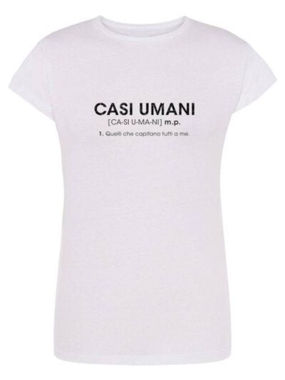 Pacchetto Stock: 6 T-shirt donna Lady con la scritta "casi umani" in glitter - STOCK15