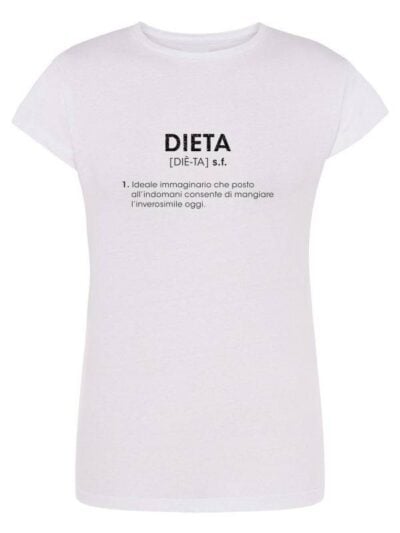 Pacchetto Stock: 6 T-shirt donna Lady con la scritta "dieta" in glitter - STOCK20