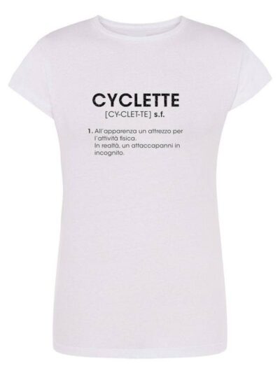 Pacchetto Stock: 6 T-shirt donna Lady con la scritta "cyclette" in glitter - STOCK21