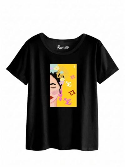 Pacchetto Stock: 11 T-shirt donna nere Formosa con Frida Kahlo - STOCK60