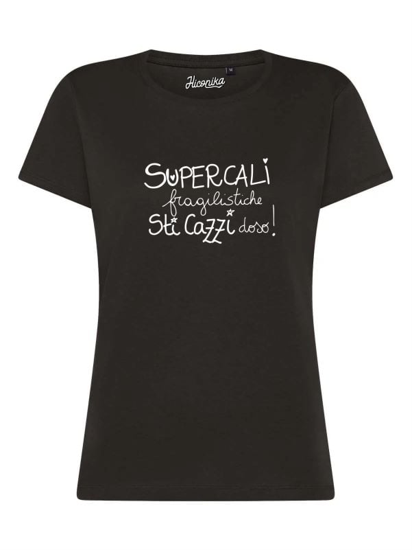 T-Shirt donna Lady 2.0 con la scritta “supercali fragilisti che sti cazzi doso!” – TW080 - immagine 4