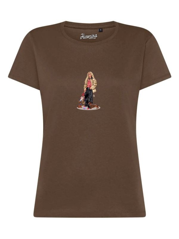 T-Shirt donna Lady 2.0 con una ragazza e un cane – TW106 - immagine 4