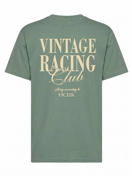 T-shirt uomo Ryder con la scritta "Vintage racing club" sulle spalle e lato cuore – TM067 - immagine 4
