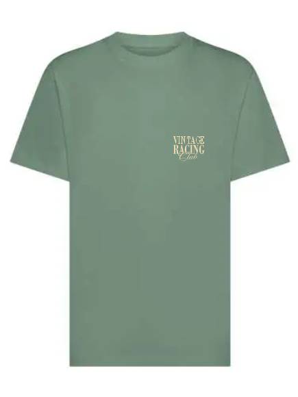 T-shirt uomo Ryder con la scritta "Vintage racing club" sulle spalle e lato cuore – TM067 - immagine 5