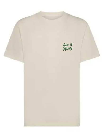 T-shirt uomo Ryder con la stampa di un orologio sulle spalle e la scritta "Time is money" lato cuore - TM071 - immagine 2