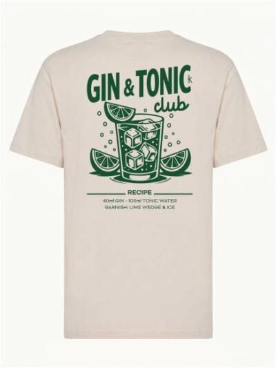 T-shirt uomo Ryder con stampa sulle spalle e la scritta "Gin e Tonic club" lato cuore – TM049