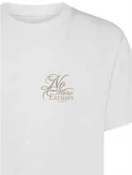 T-shirt uomo Ryder con la stampa sulle palle e la scritta lato cuore "No more excuses"- TM048 - immagine 3