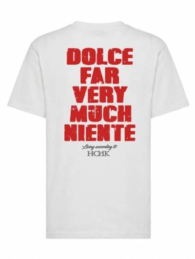 T-shirt uomo Ryder con la scritta sulle spalle "dolce far very much niente" - TM055