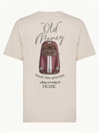 T-shirt uomo Ryder con la stampa sulle spalle di un'auto vintage e la scritta "Old Money" - TM052