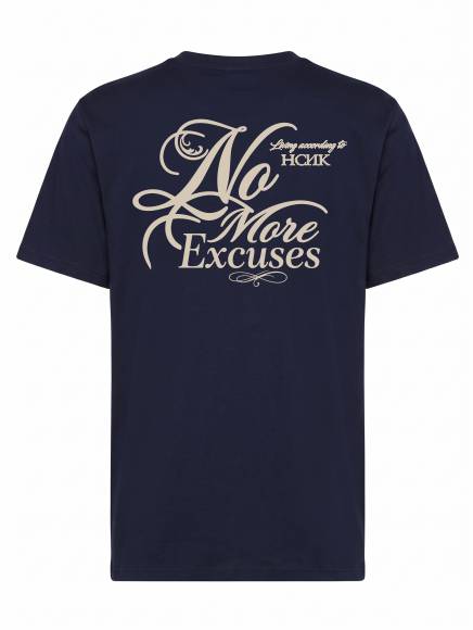 T-shirt uomo Ryder con la stampa sulle palle e la scritta lato cuore "No more excuses"- TM048 - immagine 7