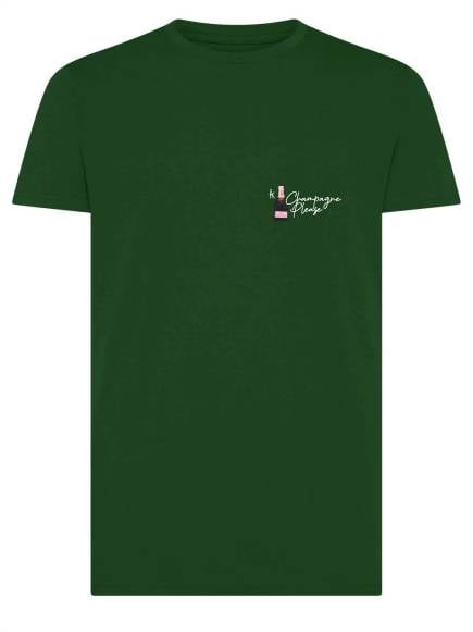 T-shirt uomo Moon con una bottiglia e la scritta "Champagne please" lato cuore – TM058 - immagine 5