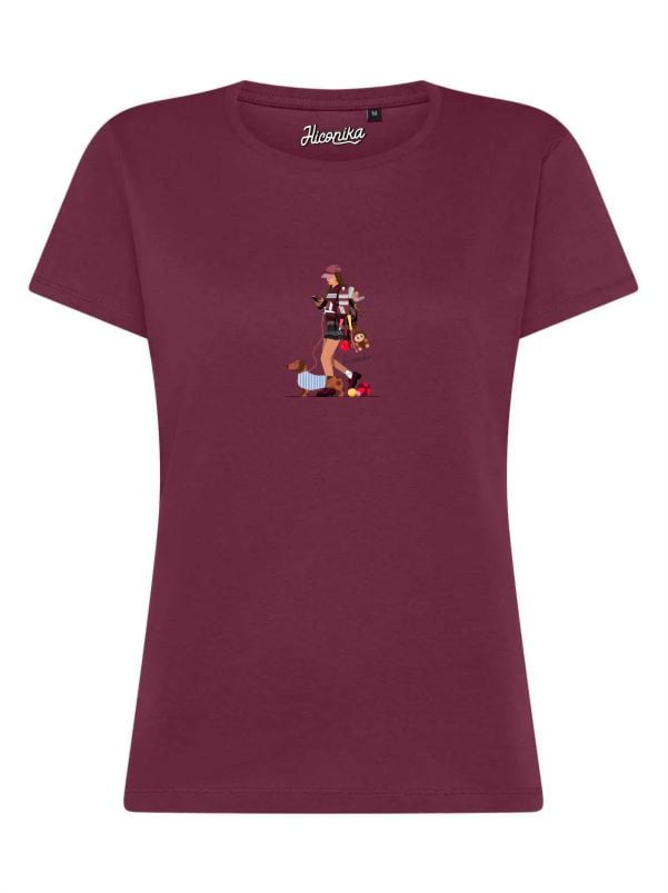 T-Shirt donna Lady 2.0 con una ragazza e un cane – TW082 - immagine 4