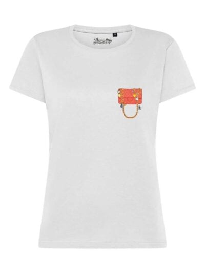 T-Shirt donna Lady 2.0 con una borsa lato cuore – TW081