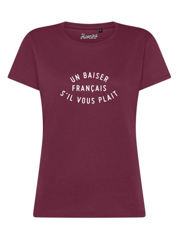 T-Shirt donna Lady 2.0 con la scritta “un baiser français s'il vous plait” in patch a rilievo – TW090 - immagine 3