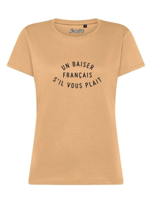 T-Shirt donna Lady 2.0 con la scritta “un baiser français s'il vous plait” in patch a rilievo – TW090 - immagine 2