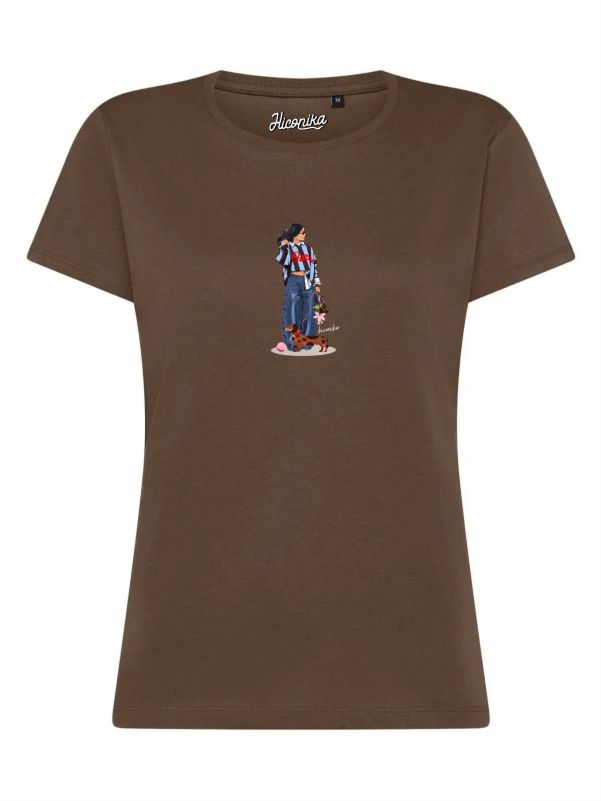 T-Shirt donna Lady 2.0 con una ragazza e un cane – TW092 - immagine 4