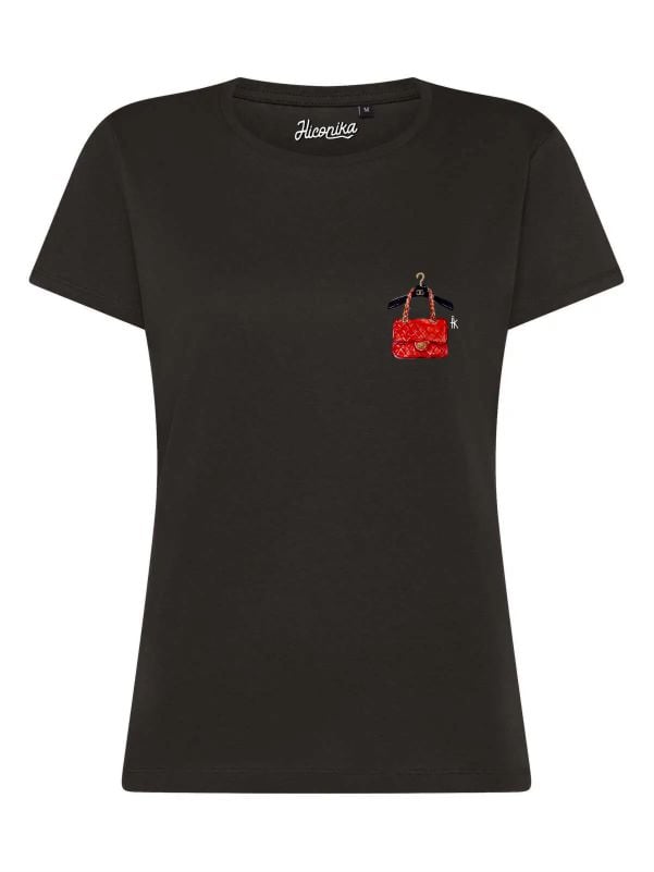 T-Shirt donna Lady 2.0 con una gruccia e una borsa lato cuore – TW074 - immagine 5