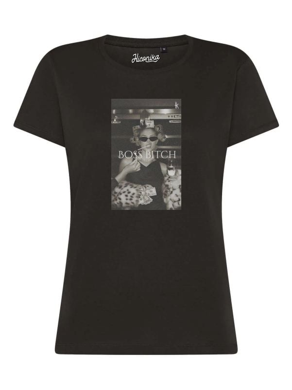 T-Shirt donna Lady 2.0 con una ragazza e la scritta “boss bitch” – TW084 - immagine 4