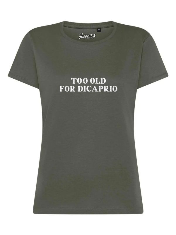 T-Shirt donna Lady 2.0 con la scritta “Too old for Di Caprio” in glitter – TW091 - immagine 2