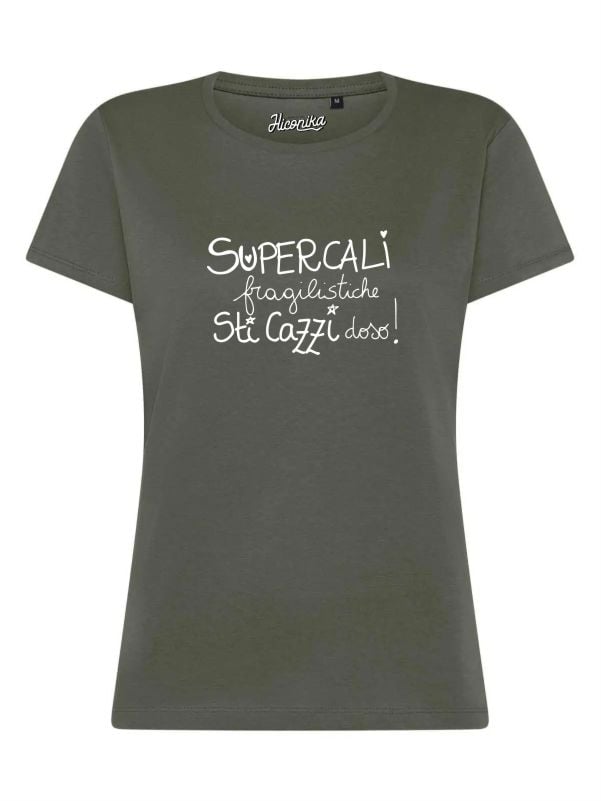 T-Shirt donna Lady 2.0 con la scritta “supercali fragilisti che sti cazzi doso!” – TW080 - immagine 3