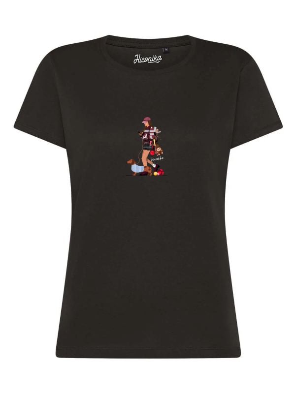 T-Shirt donna Lady 2.0 con una ragazza e un cane – TW082 - immagine 5
