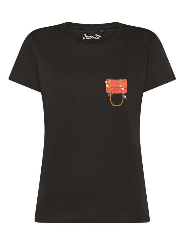 T-Shirt donna Lady 2.0 con una borsa lato cuore – TW081 - immagine 4